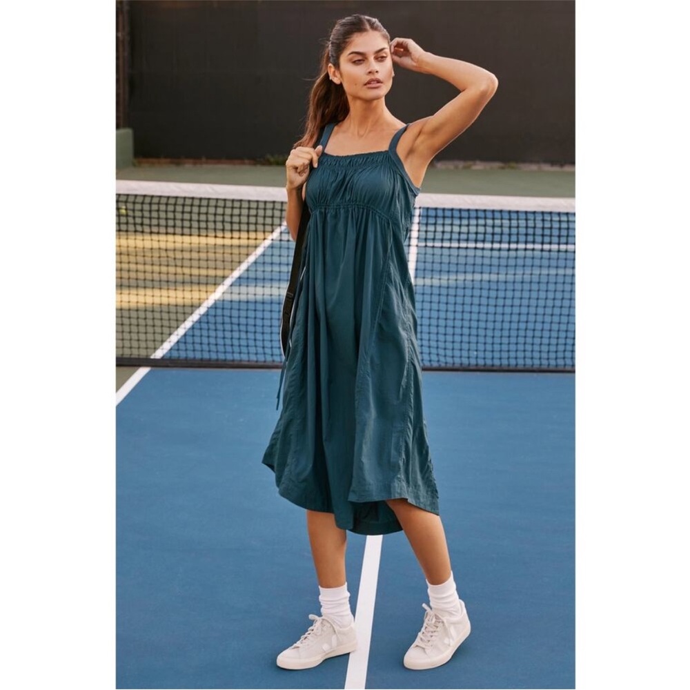 Anthropologie Daily Practice Sleeveless Smocked Dress NWT